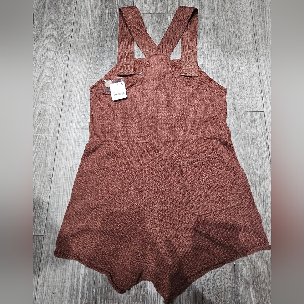 NWT Free People Over It Brown Beach Romper XS - Picture 2 of 9